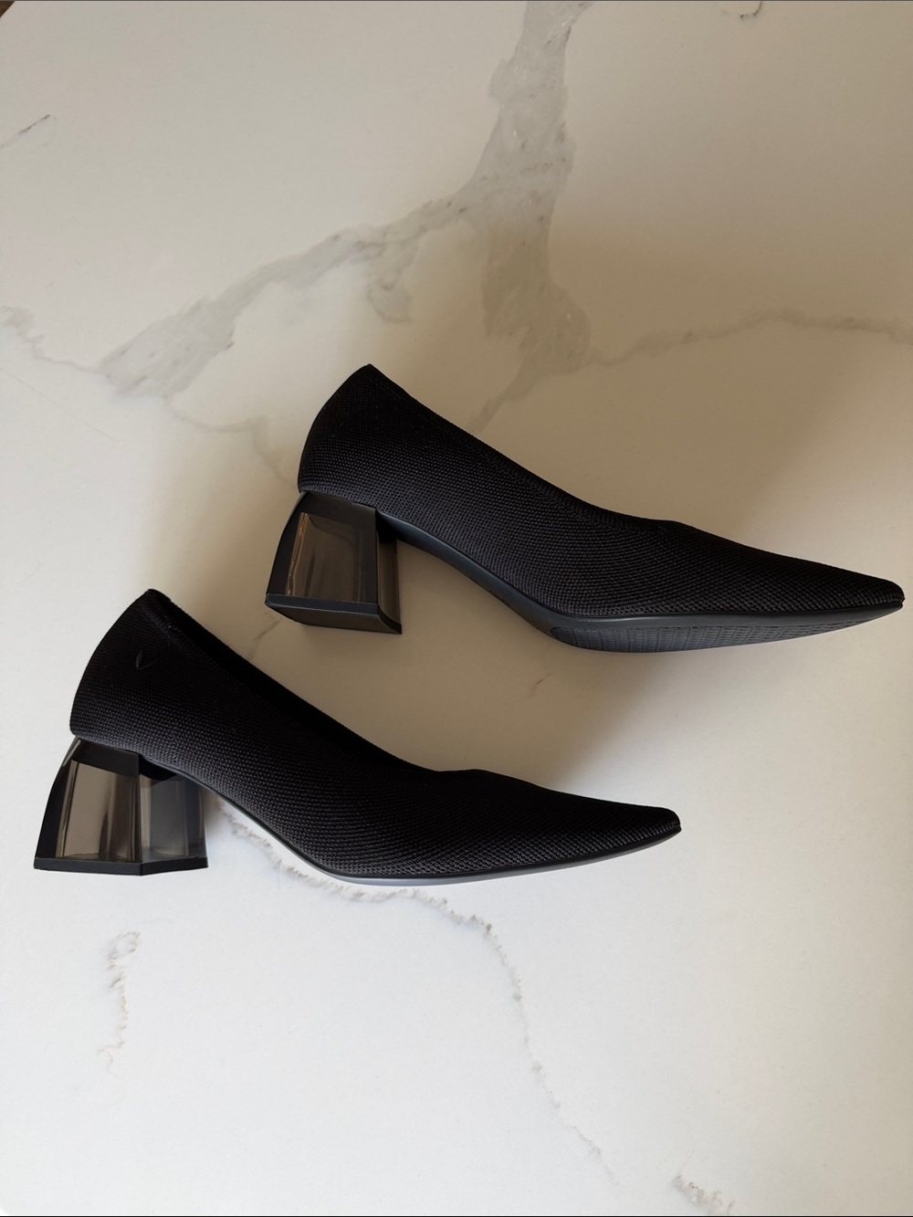 Vivaia Black Pointed Toe Aria Block Heel Womens EU 40 US 10 - Picture 3 of 6